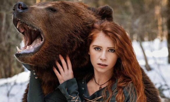 همکاری جدید مدل روسیه‌ای با یک خرس
